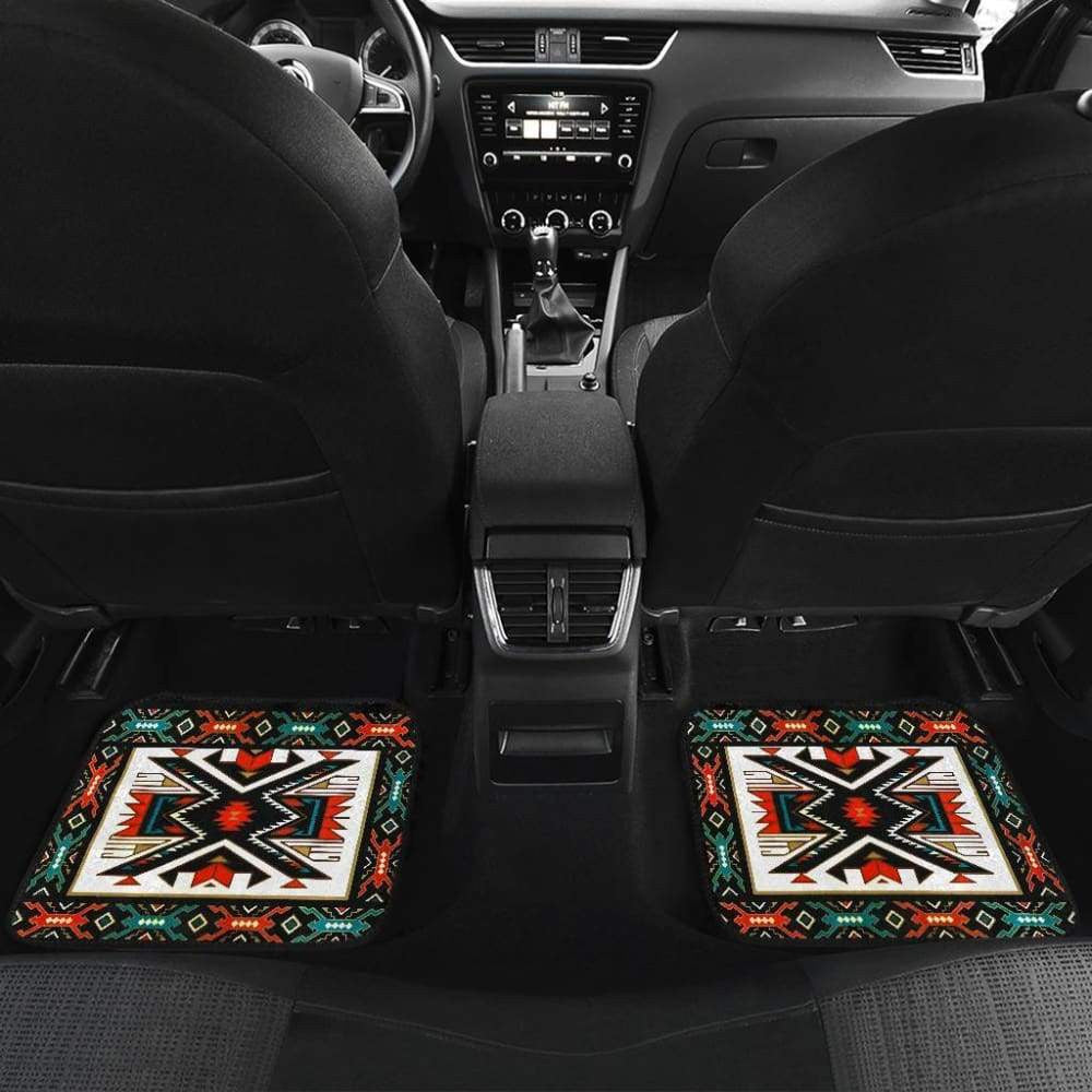 Tribal Colorful Design Native American Front And Back Car Mats