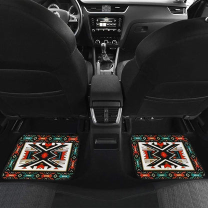 Tribal Colorful Design Native American Front And Back Car Mats
