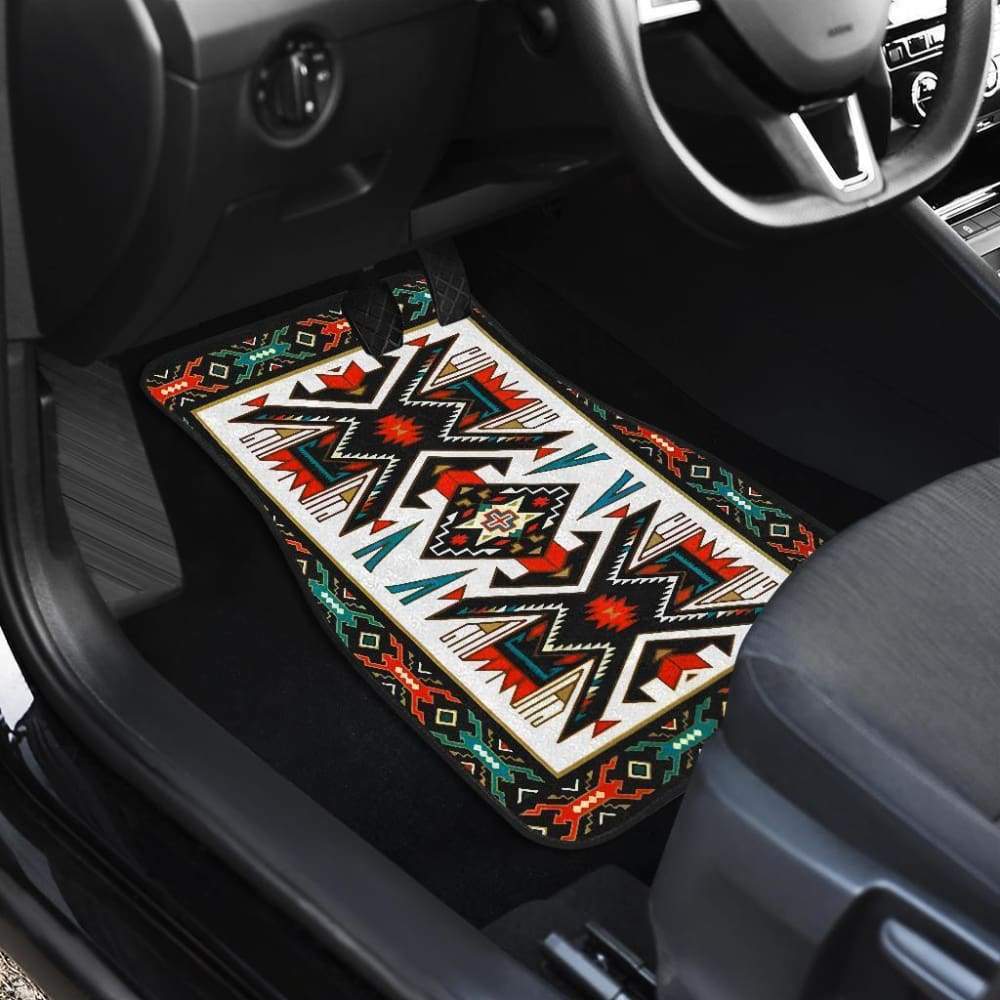 Tribal Colorful Design Native American Front And Back Car Mats