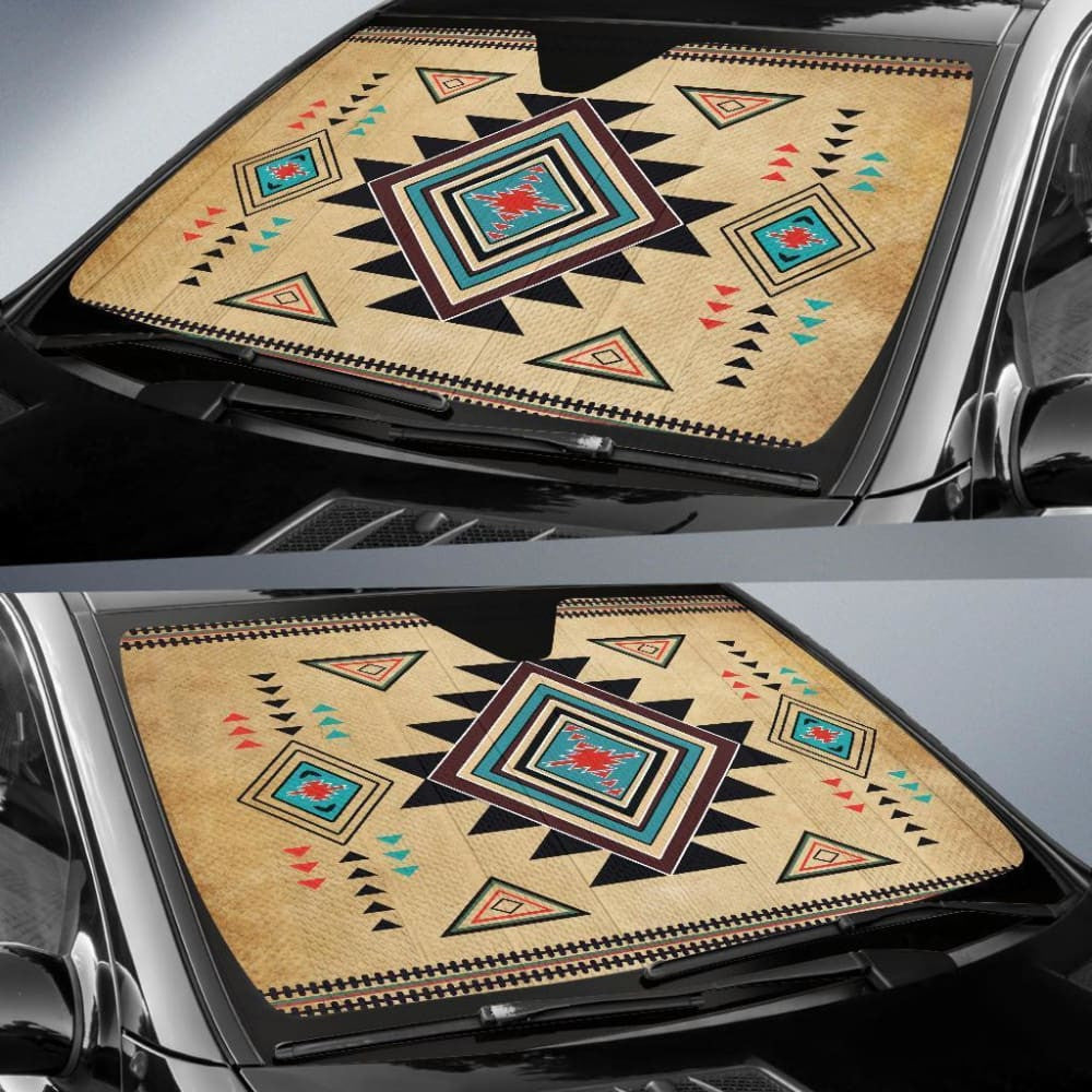 Southwest Symbol Native American Design Auto Sun Shades