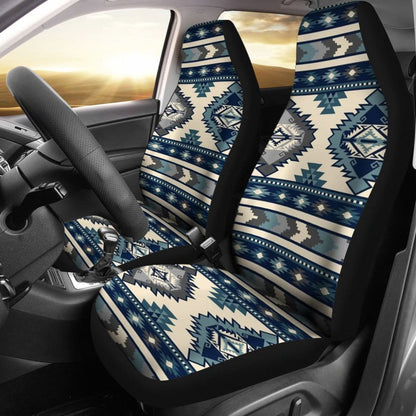 Blue Pattern Native Car Seat Cover