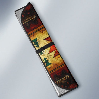 United Tribes Brown Design Native American Auto Sun Shades