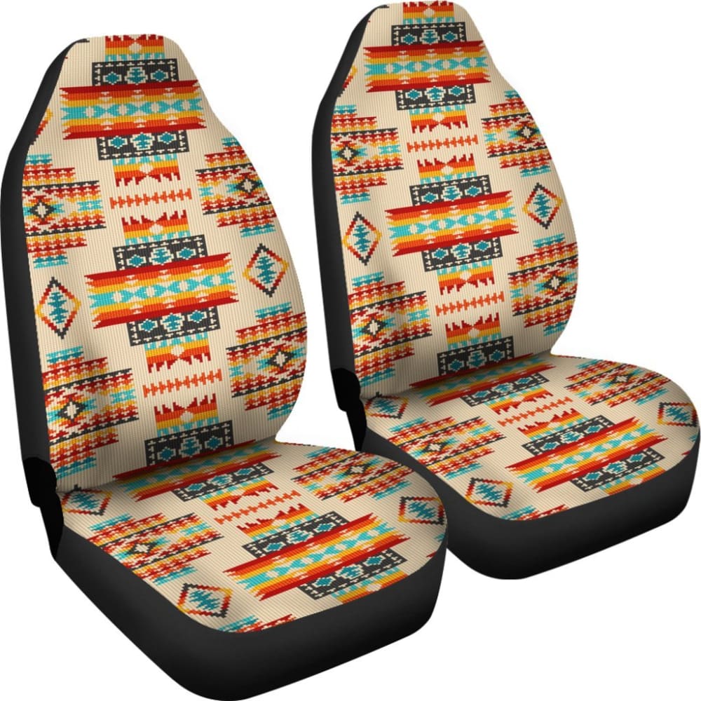 Cream Pattern Native Car Seat Covers