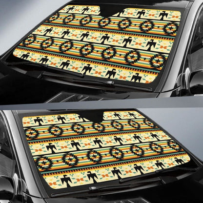Thunderbirds Yellow Native American Symbol Auto Sun Shades