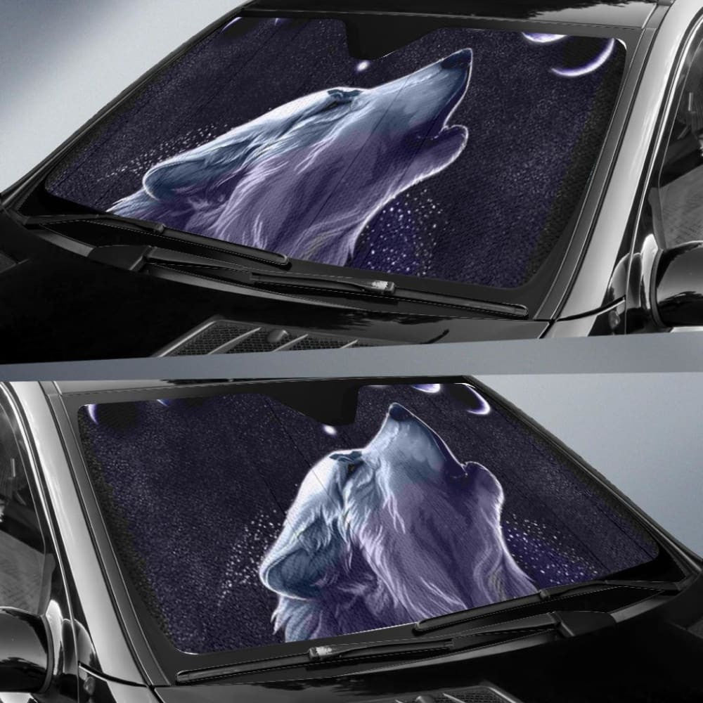 White Wolf Moon Native American Auto Sun Shades