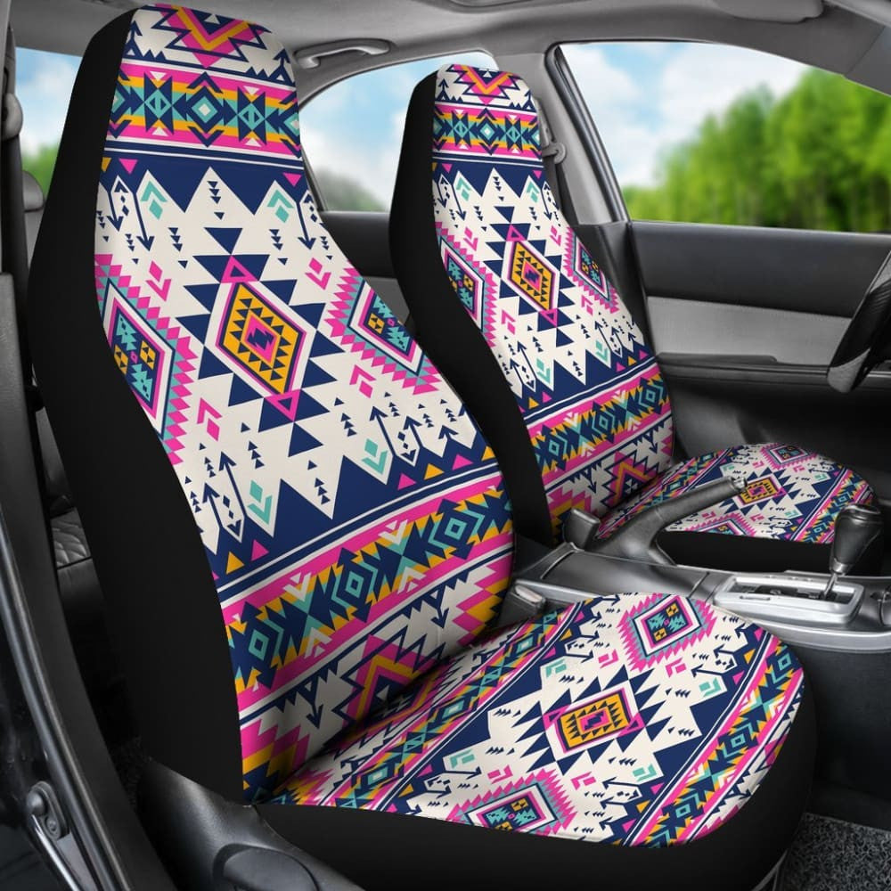Pink Pattern Native American Car Seat Covers