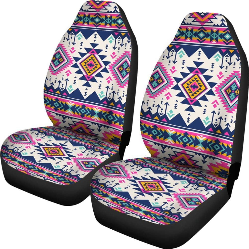 Pink Pattern Native American Car Seat Covers