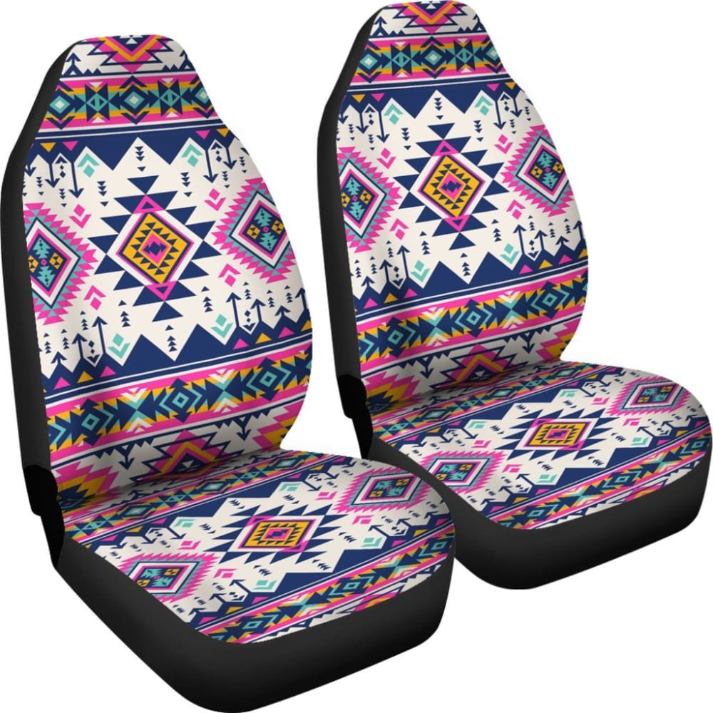 Pink Pattern Native American Car Seat Covers