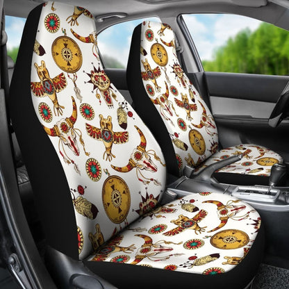 Bison Owl Feather Native American Car Seat Covers