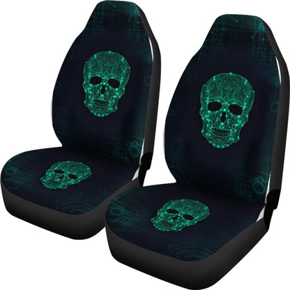 Skull Gift Polyester FabricD Skull Car Seat Covers