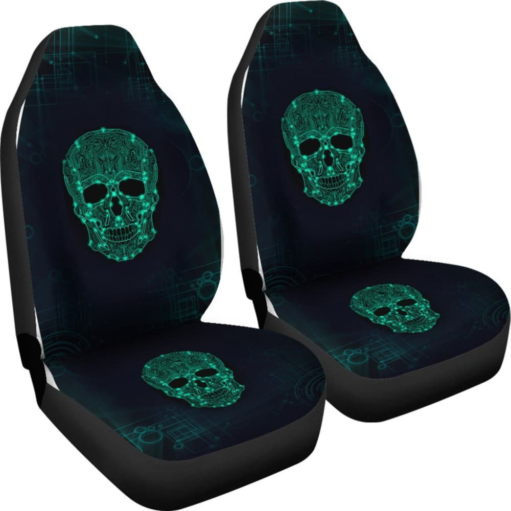 Skull Gift Polyester FabricD Skull Car Seat Covers