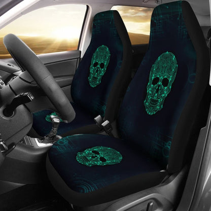 Skull Gift Polyester FabricD Skull Car Seat Covers