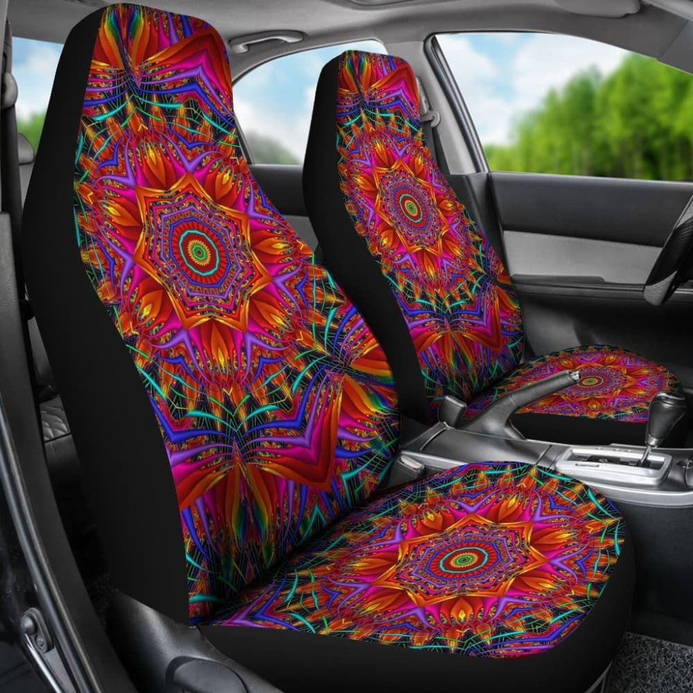 Vibrant Mandala Car Seat Covers