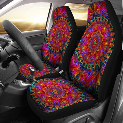 Vibrant Mandala Car Seat Covers