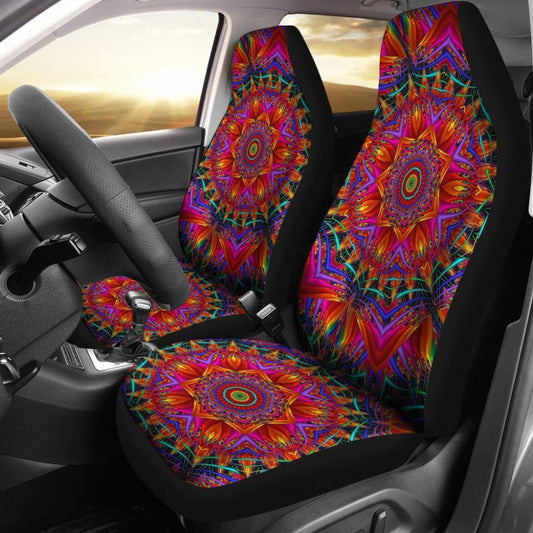 Vibrant Mandala Car Seat Covers