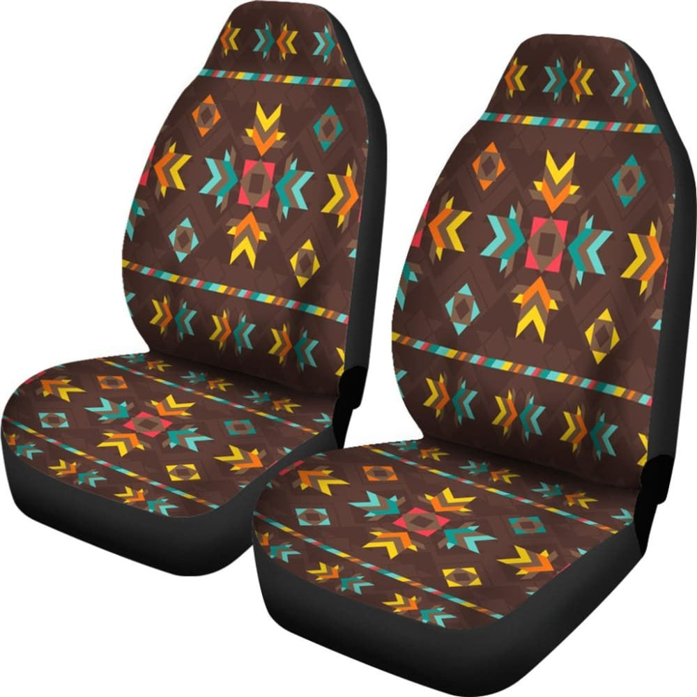 Brown Pattern Native Car Seat Cover
