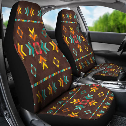 Brown Pattern Native Car Seat Cover