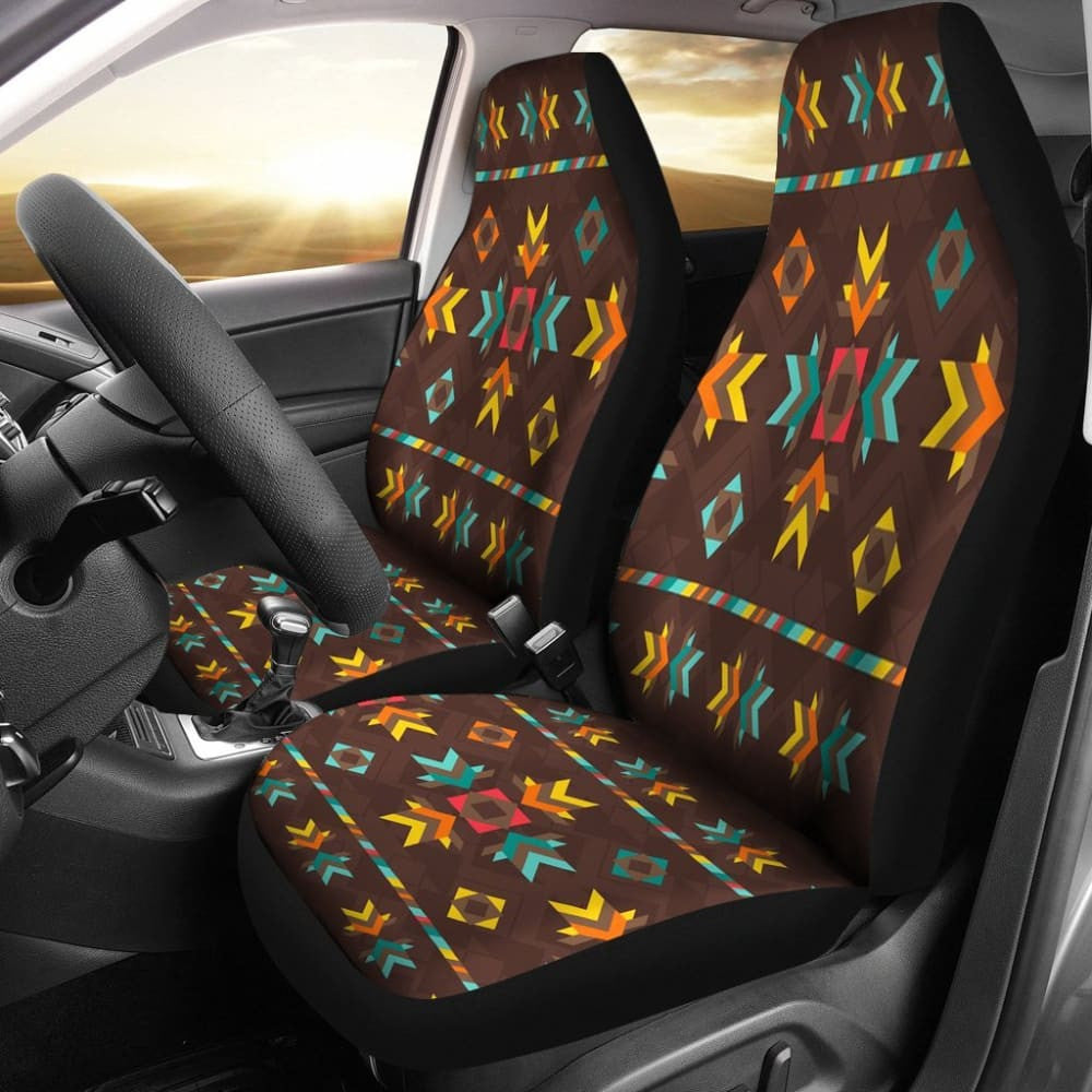 Brown Pattern Native Car Seat Cover