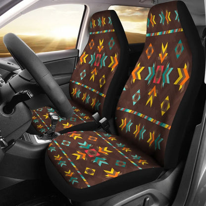 Brown Pattern Native Car Seat Cover