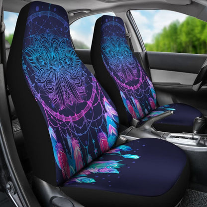 Galaxy Purple Dreamcatcher Native American Design Car Seat Covers
