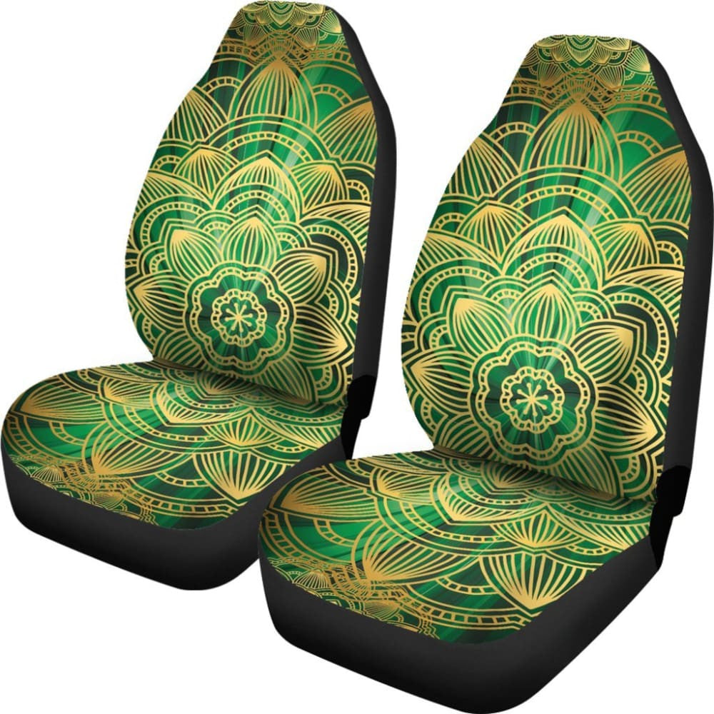 Glamour Green Mandala Car Seat Covers