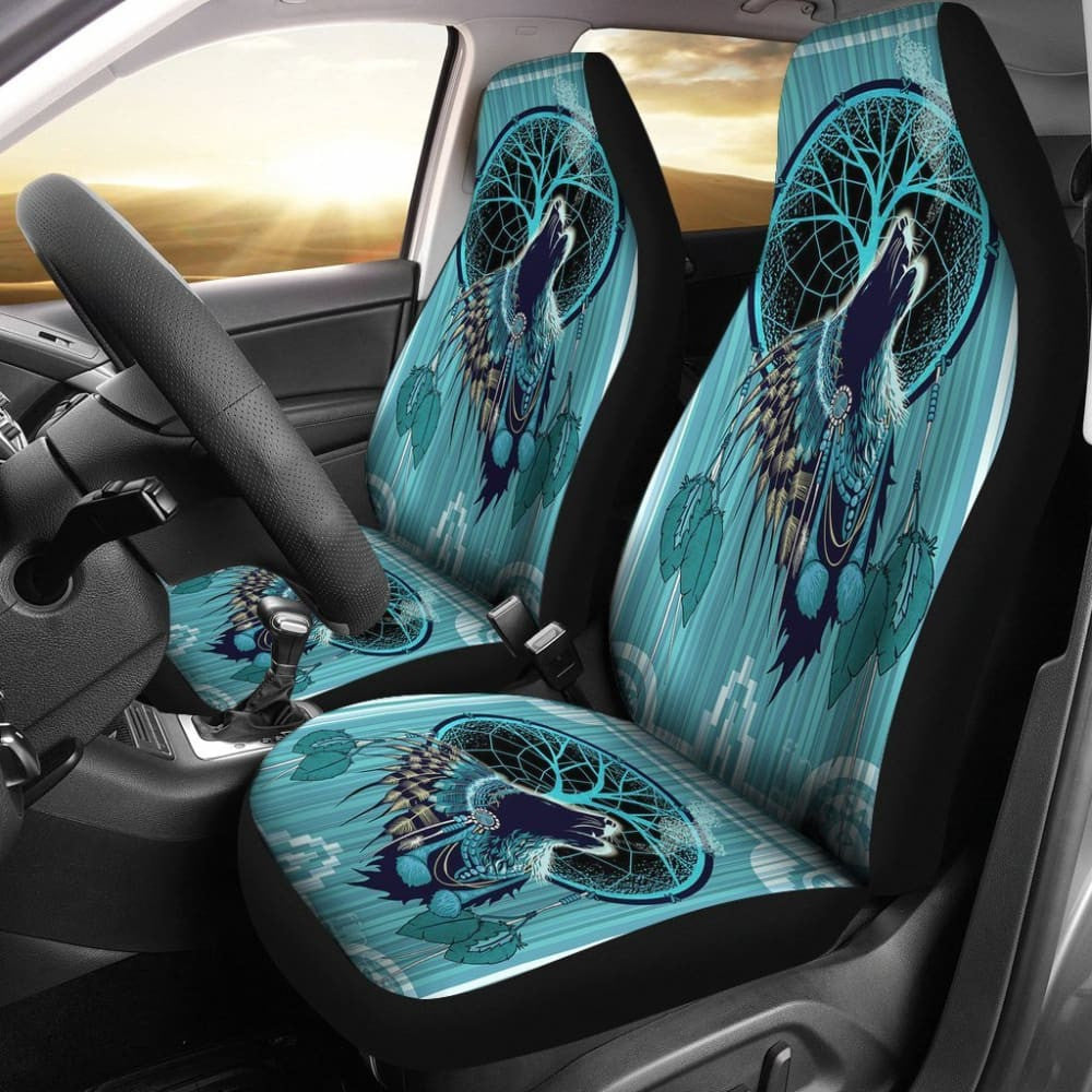Native American Indian WolfD Car Seat Covers