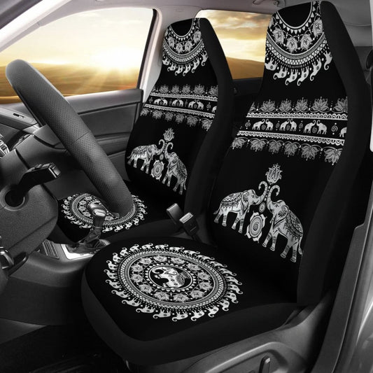Elephant Mandala - Car Seat Cover