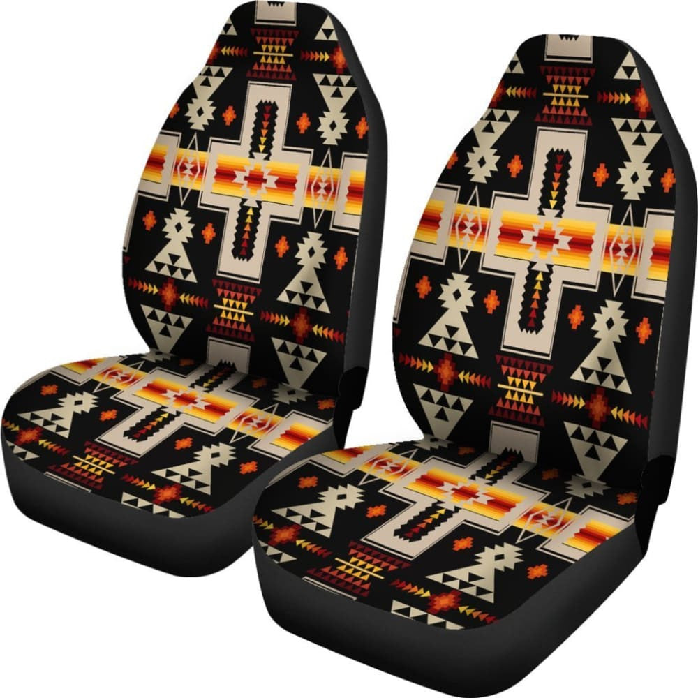 Black Tribe Design Native American Car Seat Covers