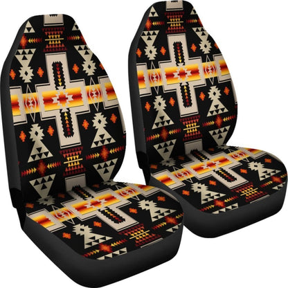 Black Tribe Design Native American Car Seat Covers
