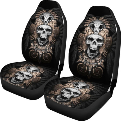 Skull Gift Polyester FabricD Skull Car Seat Cover Set