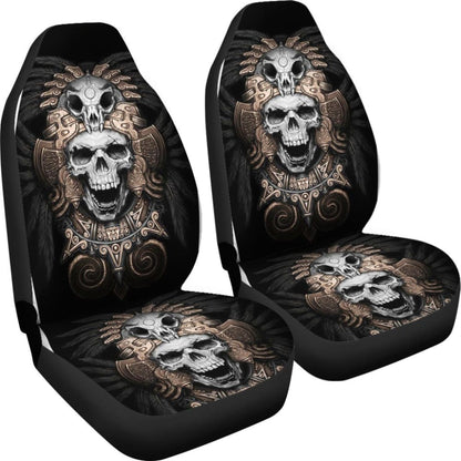 Skull Gift Polyester FabricD Skull Car Seat Cover Set