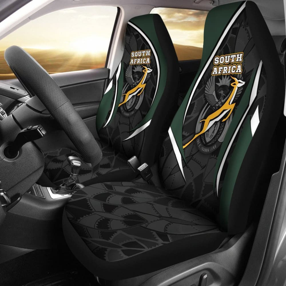 South Africa Car Seat Covers - South African Spirit (White)