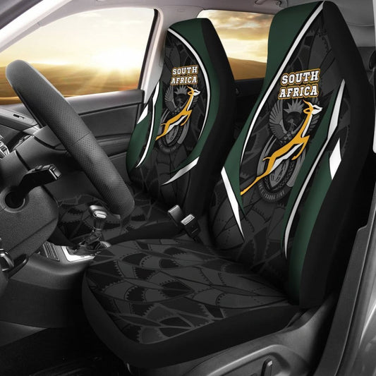 South Africa Car Seat Covers - South African Spirit (White)