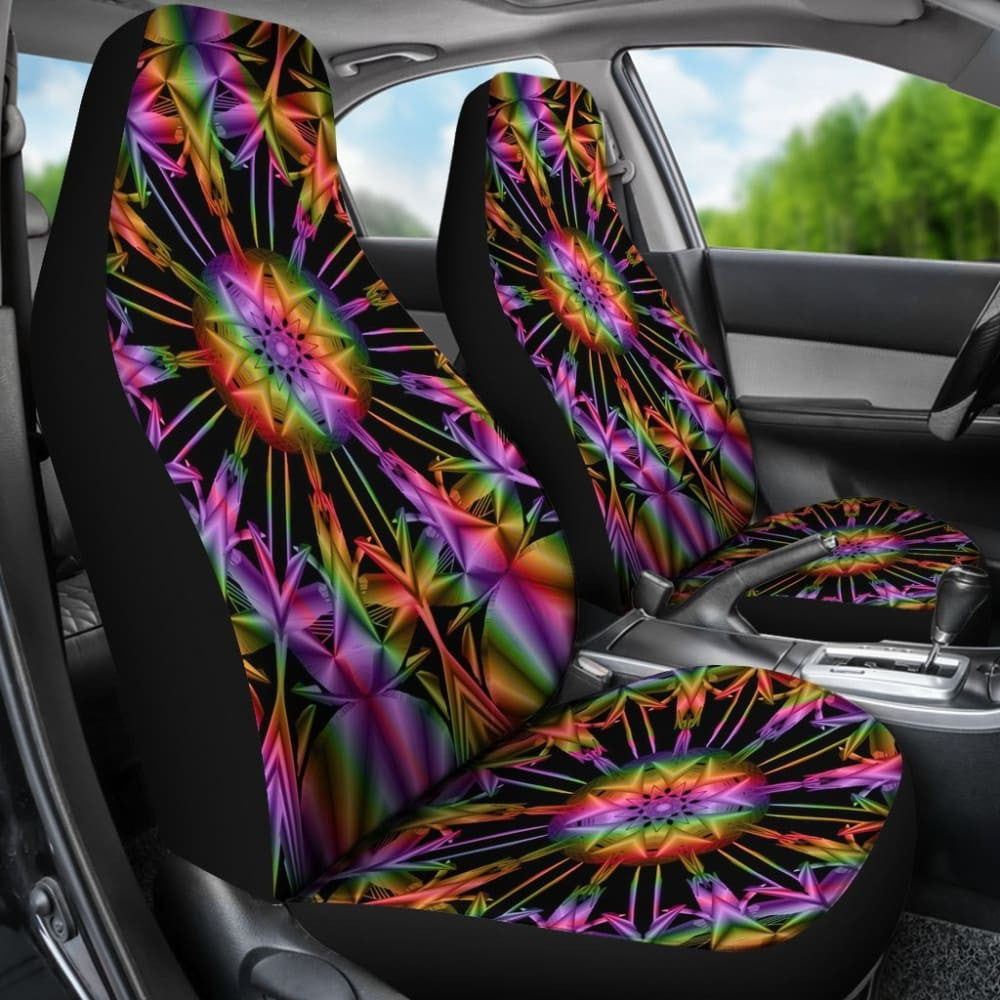 Uv Mandala Car Seat Covers