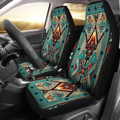 Tribe Blue Pattern Native American Car Seat Covers