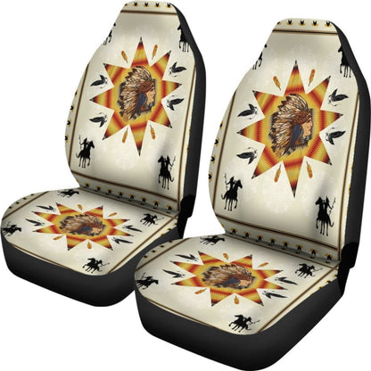 Chief Riding Horses Native American Car Seat Covers