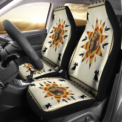Chief Riding Horses Native American Car Seat Covers
