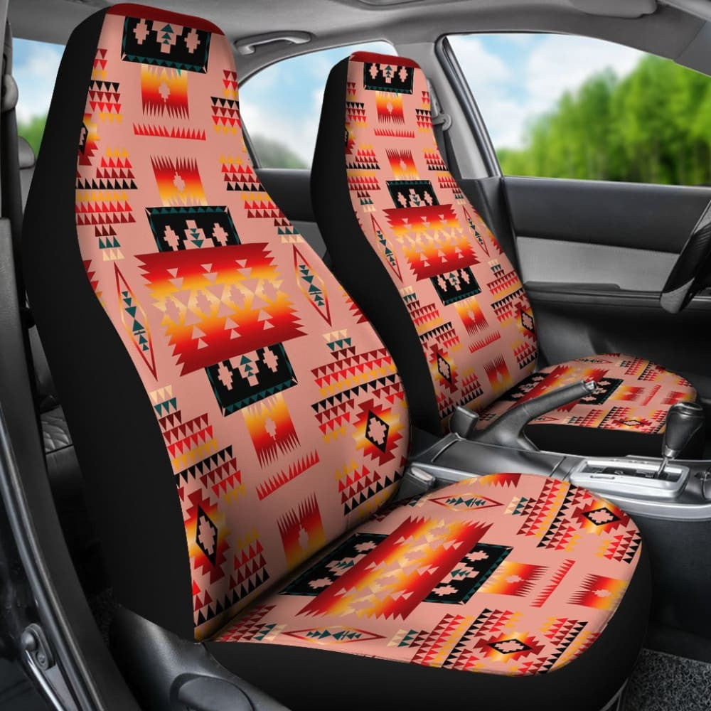 Tan Tribe Pattern Native American Car Seat Covers