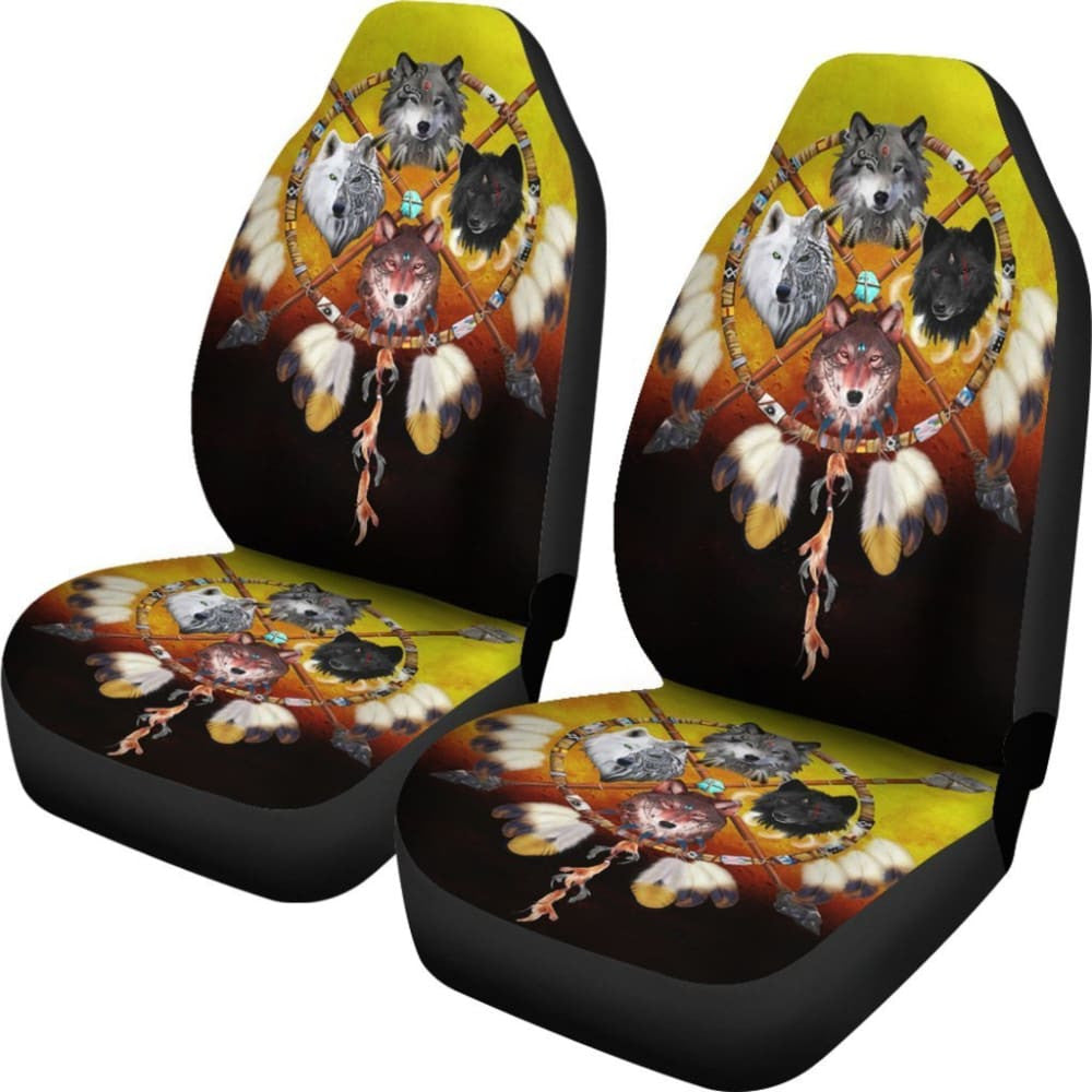 Wolves Warriors Native American Pride Car Seat Covers