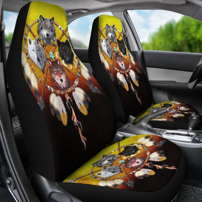 Wolves Warriors Native American Pride Car Seat Covers