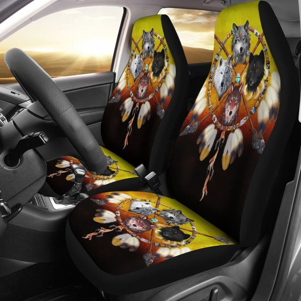 Wolves Warriors Native American Pride Car Seat Covers