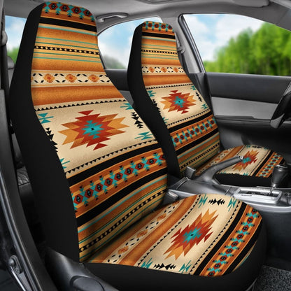 Yellow Native Pattern Car Seat Covers