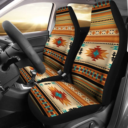 Yellow Native Pattern Car Seat Covers