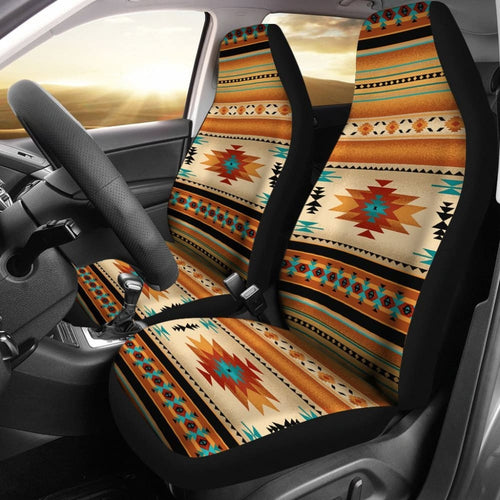 Yellow Native Pattern Car Seat Covers