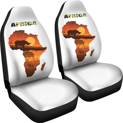 Africa Map Car Seat Covers