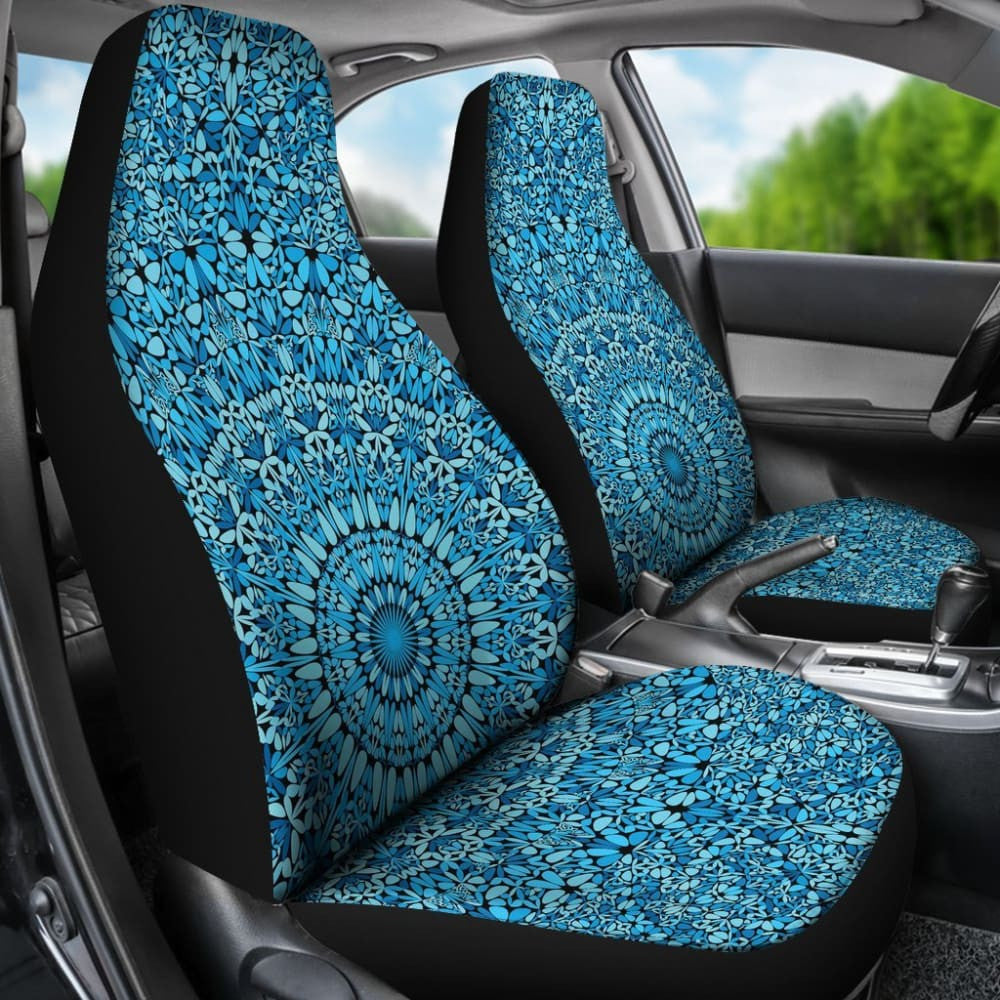 Sky Blue Mandala Car Seat Covers