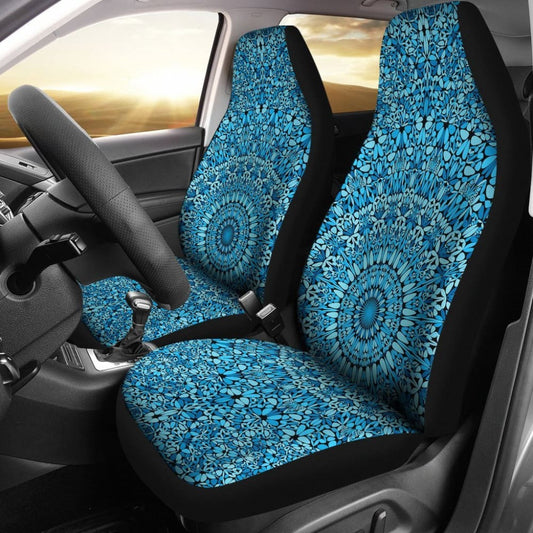 Sky Blue Mandala Car Seat Covers