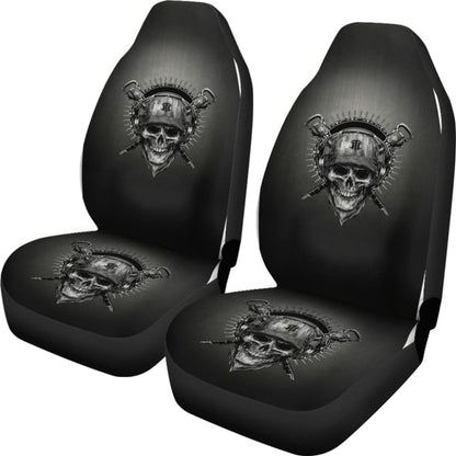 Skull Gift Universal-Fit Polyester FabricD Skull Car Seat Cover Set