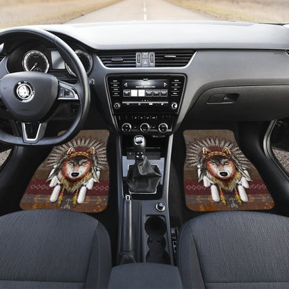 Native American - Wolf - Universal Front And Back Car Mats Gift