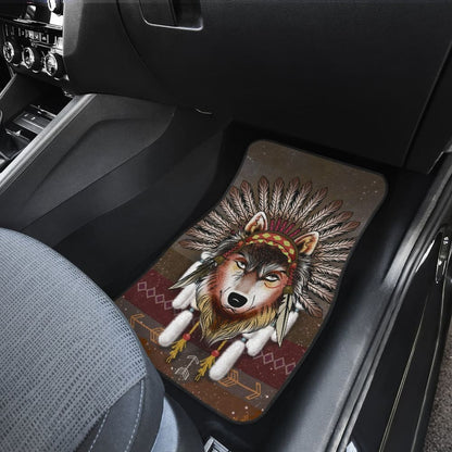 Native American - Wolf - Universal Front And Back Car Mats Gift